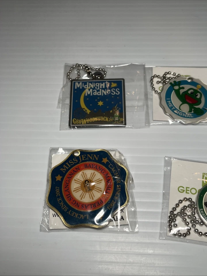 Lote de 6 etiquetas de viaje nuevas de geocaching sin activar - Imagen 2 de 4