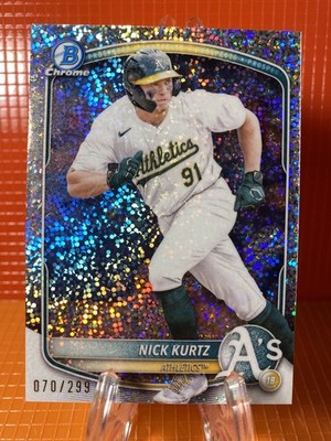 Nick Kurtz 2025 Chrome Mini Diamond Serial # d  70  of 299/ Refractor #BDC-114