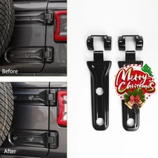 Tailgate Hinge Trim Rear Door Cover Trim For Jeep Wrangler JL 2018+ Carbon Fiber
