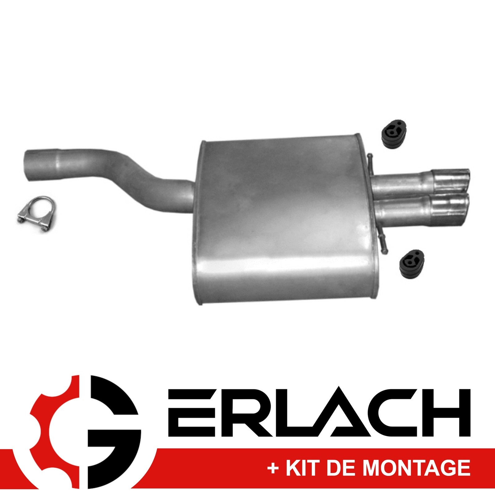 Silencieux arrière pour BMW Série 5 E60 E61 535d - Échappement en acier inoxydable d'origine Réf 5752