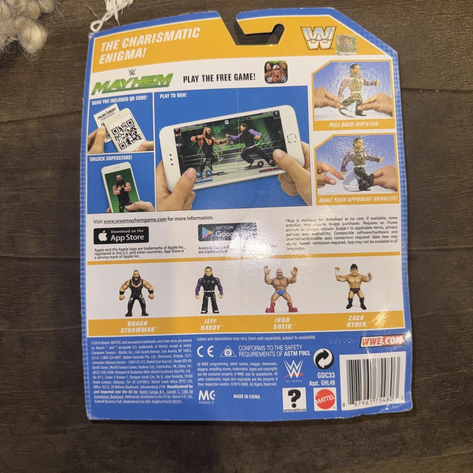 Figura de acción Jeff Hardy WWE Retro Serie 8 The Charismatic Enigma Mattel 2018 Foto 2 de 4