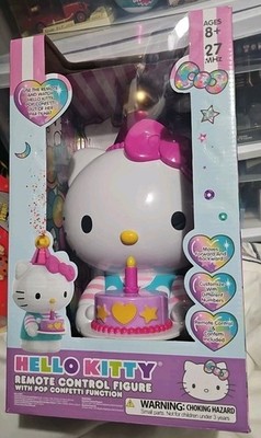 Hello Kitty Remote Control Figure with Pop Confetti Function Birthday Gift New