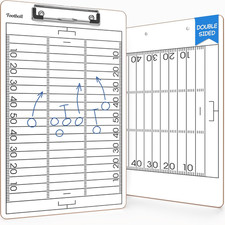 Football Dry Erase Board for Coaches 15x9 Double Sided Whiteboard Coaching Clipb