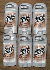 NEW Speed Stick Men's Deodorant Musk, 6 Sticks, 3 oz ea, DISCONTINUED!
