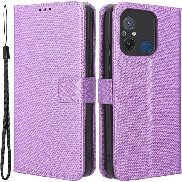 KlapphüLle FüR Xiaomi Redmi 12C, Brieftasche, Magnetverschluss, Lila-image