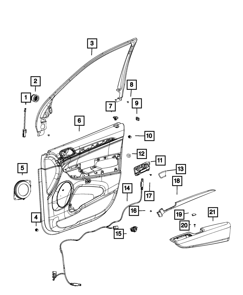 Genuine Mopar Front Door Trim Armrest Right 6gf60la8aa