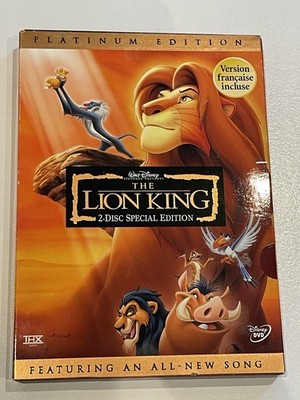 The Lion King (DVD, 2003, 2-Disc Set, Platinum Edition) W/ Slipcover