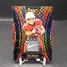 Trey Benson 2024 Select RC Draft Selections NIKE Tag Patch Black Prizm 1/1 DL1