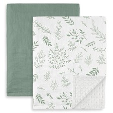 2Layer Muslin Baby Blankets Boys Girls Toddler Nursery Bedding Swaddle Wrap