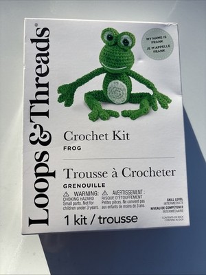 Loops & Threads Frog Grenouille Crochet Kit Model Frog Craft DIY Project Kit