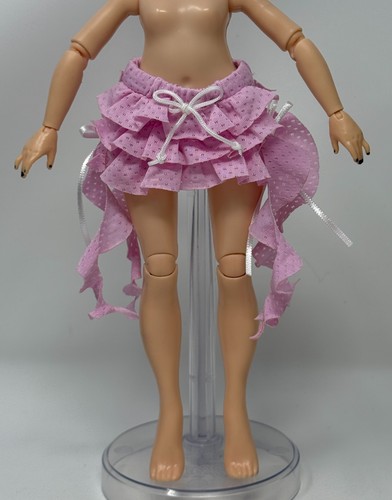 Rainbow High Shimmers Iris Bow Doll Outfit Tiered Pink Ruffle Tendril Mini Skirt
