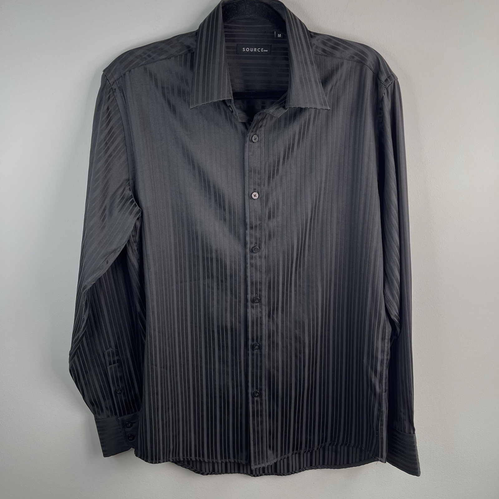 Source Black button down shirt. Size medium  Grea… - image 1