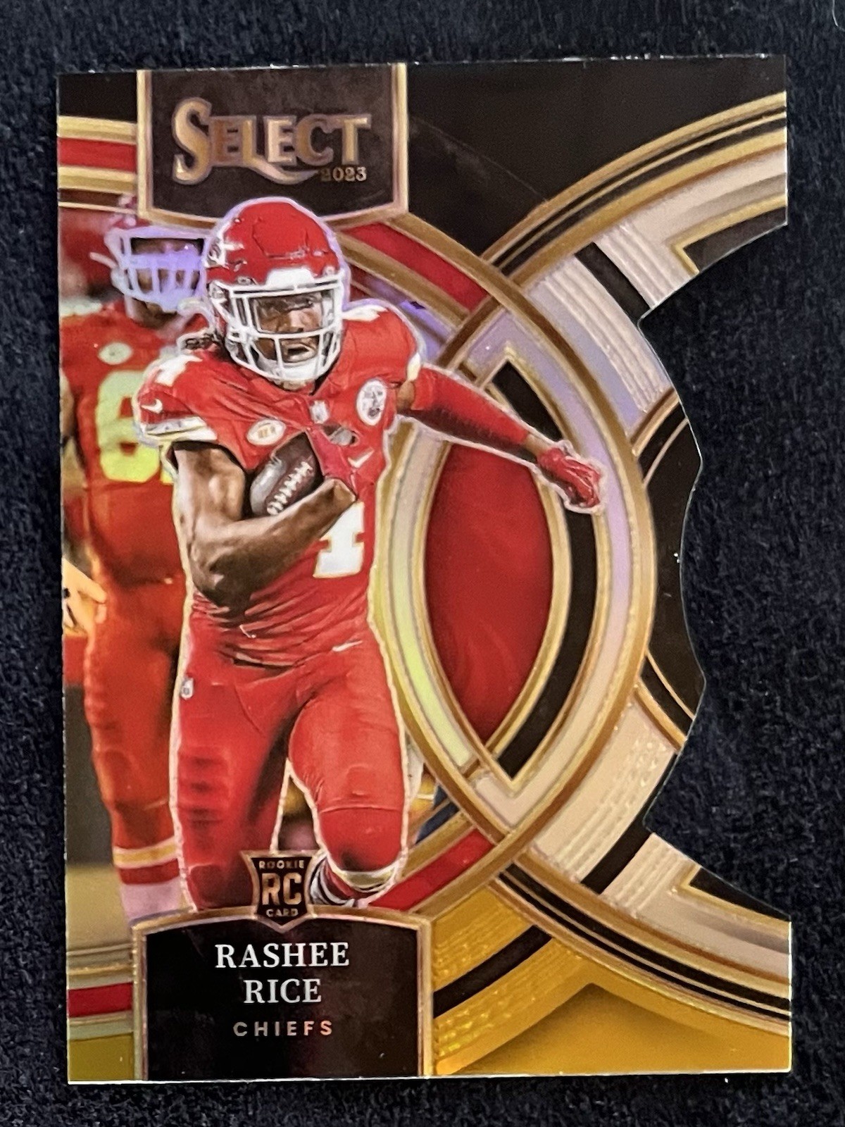 2023 Select Rashee Rice RC Black Gold Prizm Premier Die Cut #132 Rookie Chiefs
