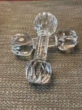 Set of 2 glass/crystal knife holders