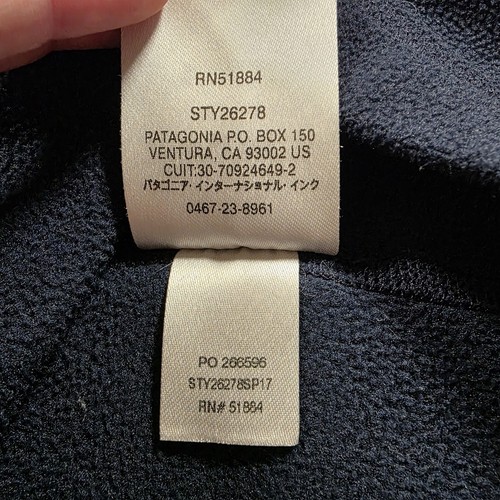 Patagonia Fleece Pullover Kids XL Navy Blue Quarter Zip Outdoor Sweater 26278 - Picture 8 of 11