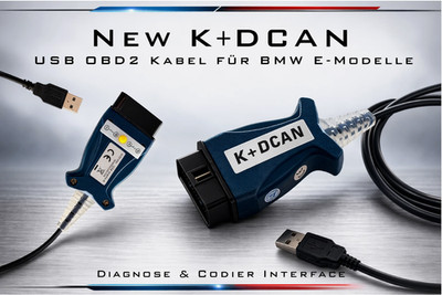 K+DCAN OBD2 BMW 2026 USB Diagnosekabel FTDI Switch INPA NCS E-Modelle Codierung