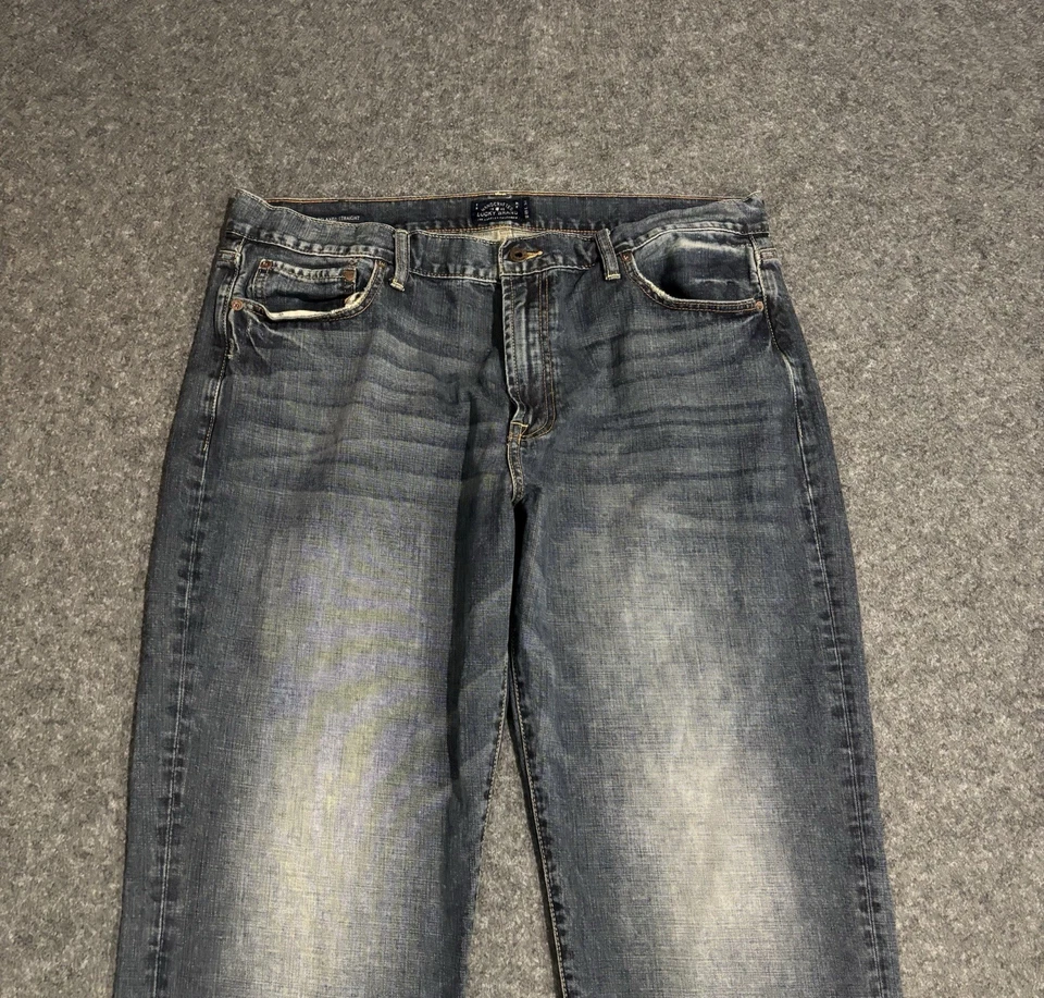 Lucky Brand Jeans Mens Size 40x32 181 Relaxed Straight Leg Blue Denim - Image 3 of 4