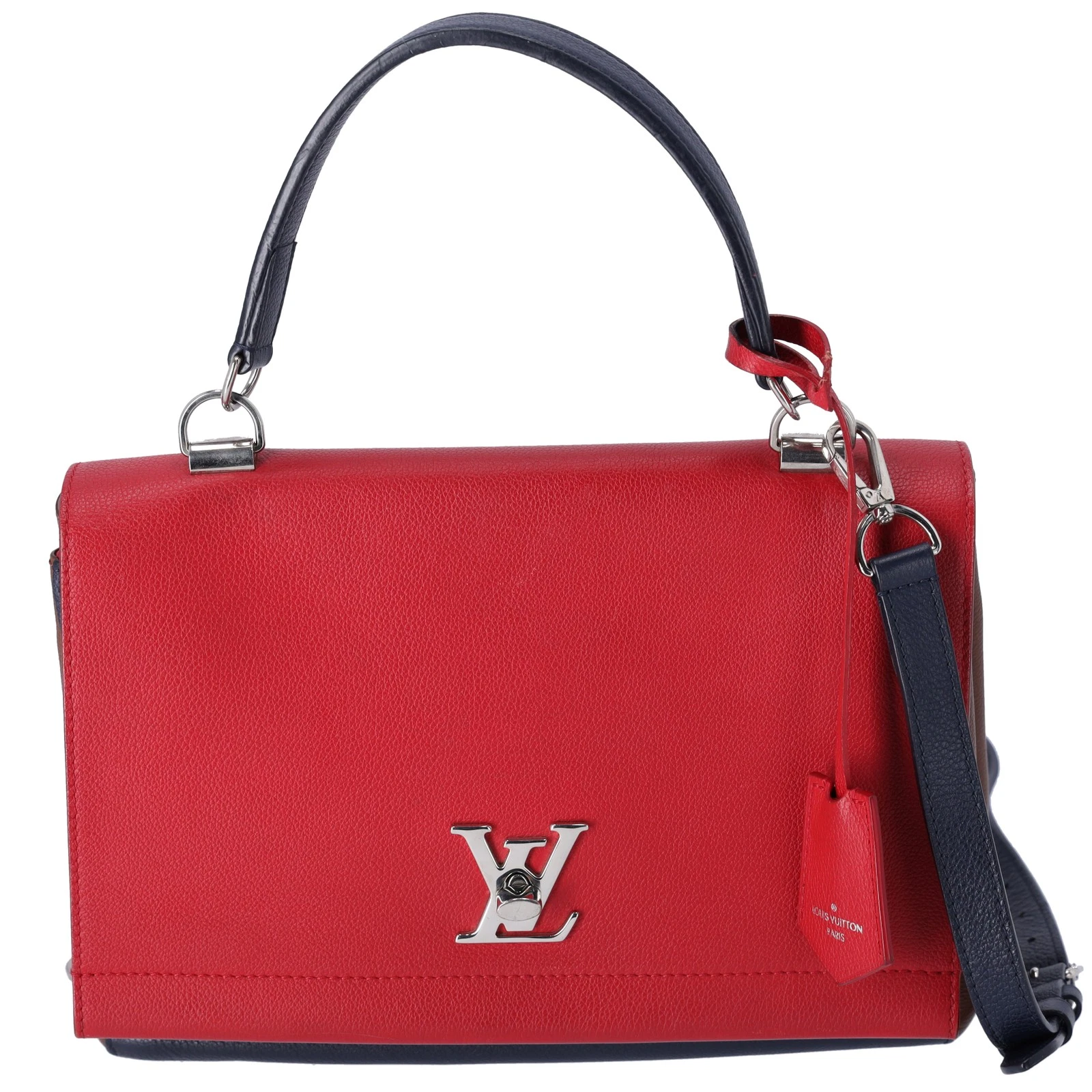 LOUIS VUITTON（LV） Borsa a mano Louis Vuitton Lockme II M42859 rosso scuro pelle marrone navy