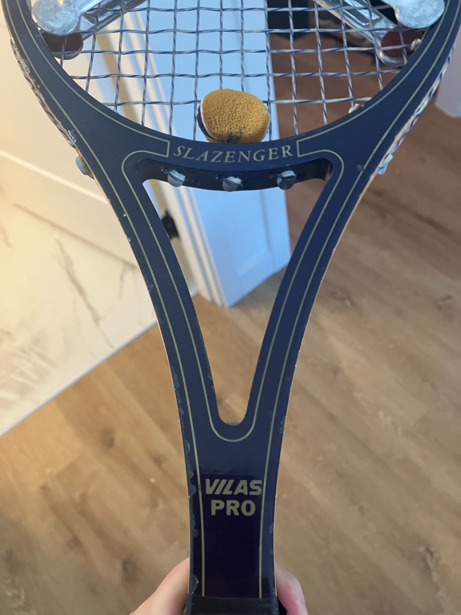 Raquette De Tennis Bois Slazenger – Guillermo Vilas Autograph – Vintage 70