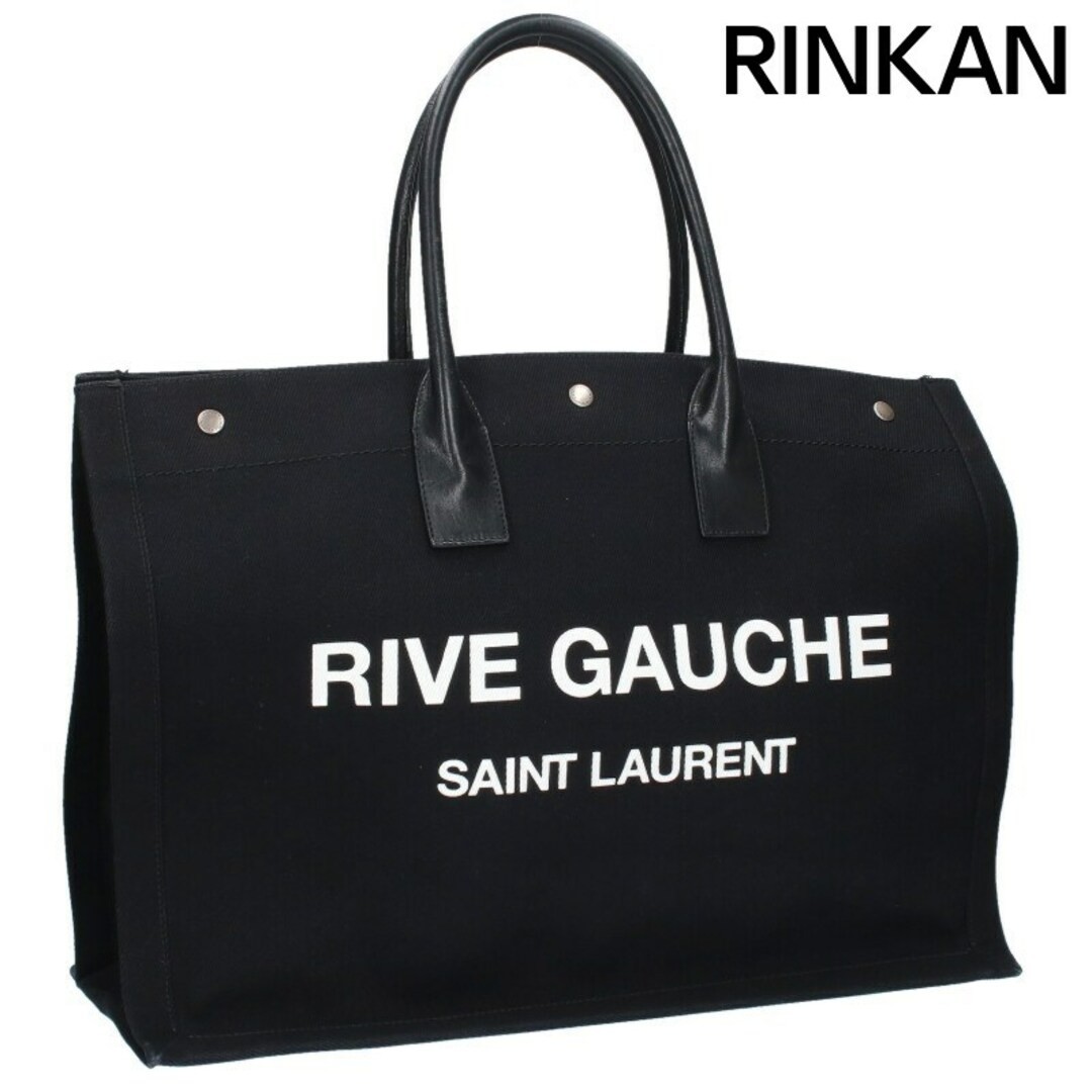 Saint Laurent Paris 509415 RIVE GAUCHE borsa tote in tela con stampa logo uomo usata bdd