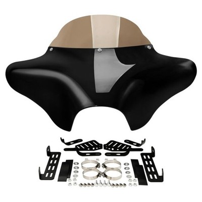 Batwing Fairing for Harley Honda Sukuzi Yamaha Matte Black Smoke Windshield