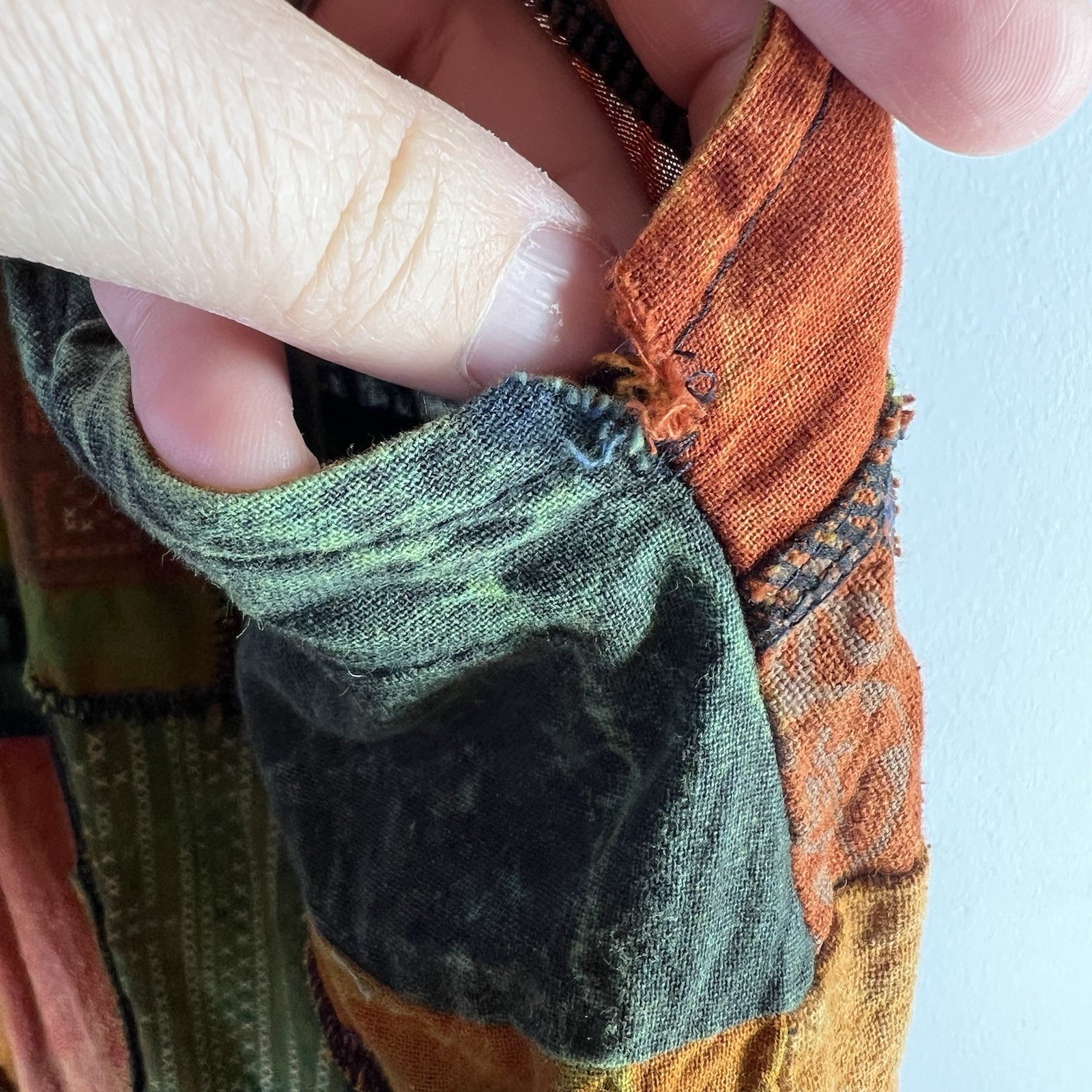 Kathmandu Imports One Size Patchwork Overalls Wid… - image 5