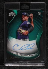 2022 Topps Chrome Black Green Refractor 19/99 Colton Welker #CBA-CW Auto 0hw6