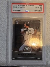 2010 Bowman Platinum - Giancarlo Stanton #86 Mike on Card (RC) Psa 10