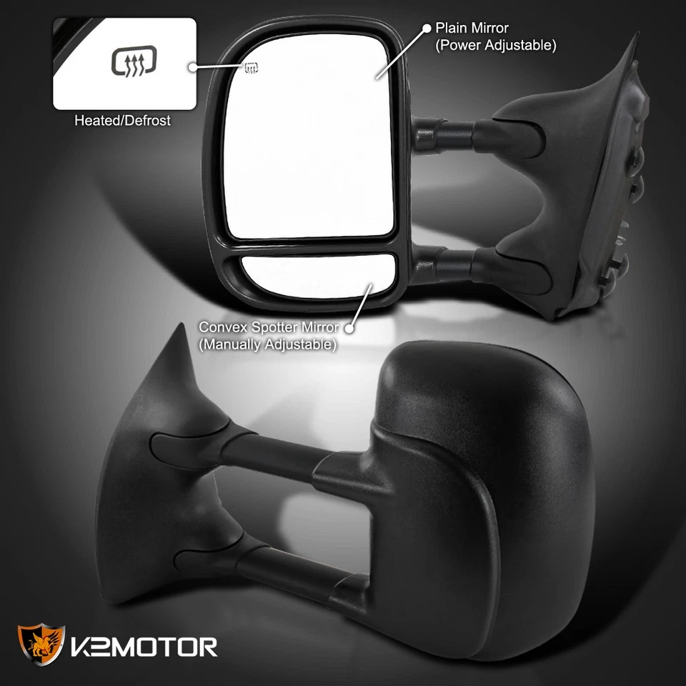 Fits 1999-2007 Ford F250 F350 F450 SuperDuty Power Heated Tow Mirrors Left+Right — 第 3/4 张图片