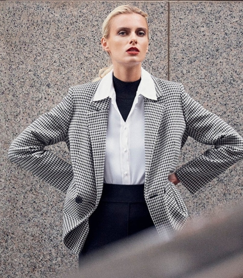 PERRI CUTTEN Vintage Black and White Blazer Jacket (suit AU size 10 -12)