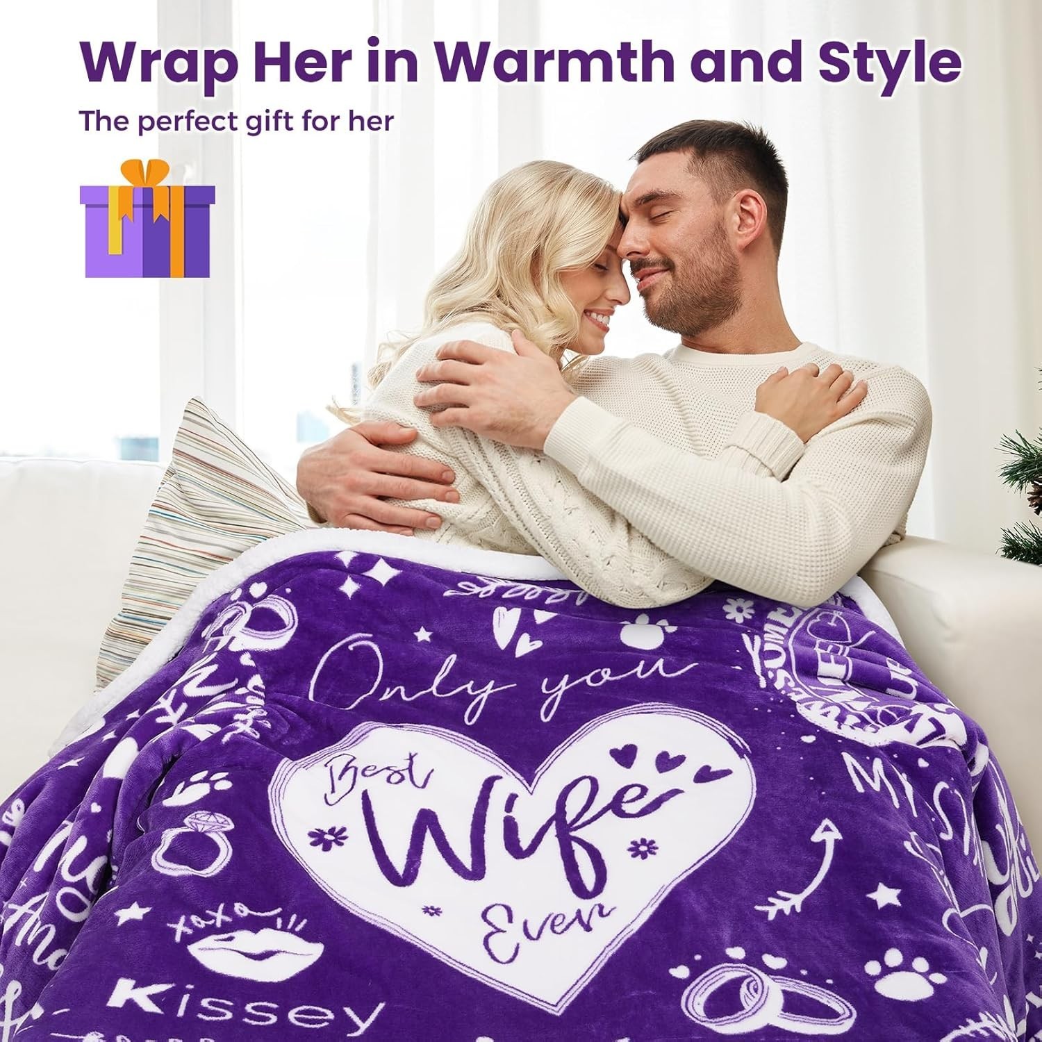 Wearable Heated Blanket with Sleeves Foot Pocket Electric Throw for Women Gift