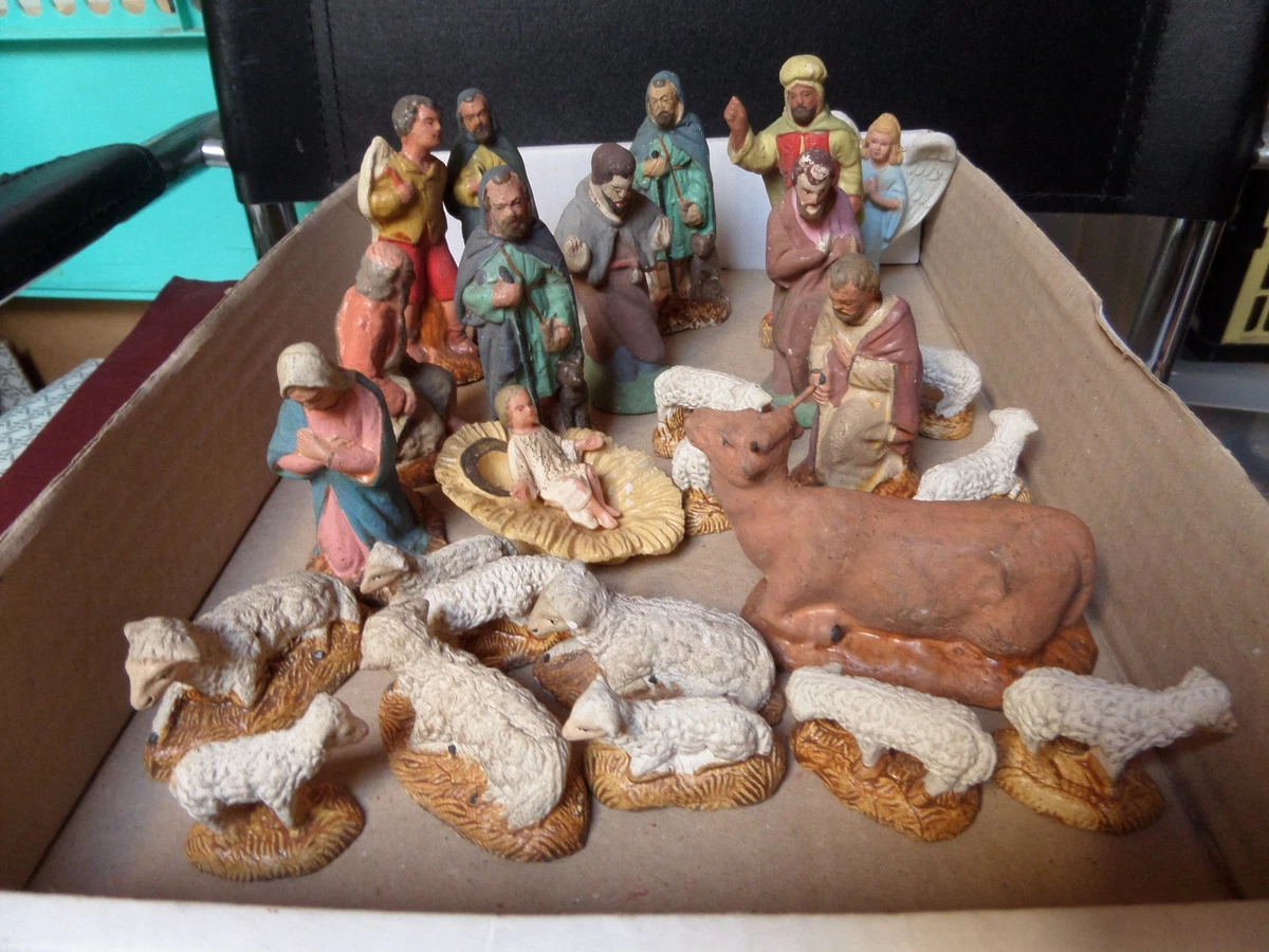 Ancienne Chèvre Devineau 6 cm T 3 santon crèche Décoration Noêl