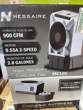 Hessaire 900 CFM Mobile Cooler 2-Speed 2.8 Gallon Portable Evaporative MC12V