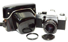 PRAKTICA LTL 35MM Camera w/PENTACON Auto 50MM f/1.8 Lens  Leather Case -READ-