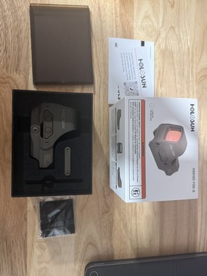 HOLOSUN HS510C-FDE-G Green Multi Reticle, Open Reflex Sight, Solar, Shake Awake