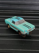 1963 Aurora Thunderjet T-Jet HO Scale Slot Car Turquoise Mustang Fastback