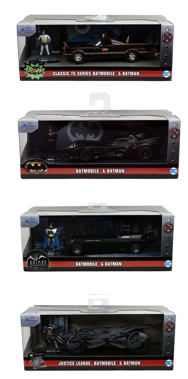 Jada Toys 253213006 Бэтмен-Бэтмобиль в масштабе 132-Литой игрушечный автомобиль-Черный 4290₽