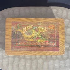 Vintage Ferry-Morse Advertising Seed Box Handmade Wood J.U. Kevil Industries