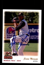 Signed Baseball Card Auto Juan Nicasio 2010 Grandstand Modesto Nuts