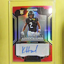 KOBE HUDSON 2025 Panini Prizm Draft Picks Auto. Red Prizm /399 #DPA-KHN