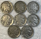 1925 - 1936 Buffalo Nickel 5 Cents 8 Coin Lot In VG - XF Condition