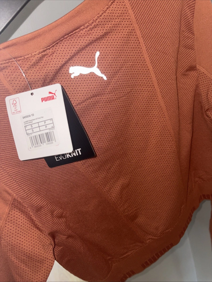 Woman’s Puma Seamless LS Crop Top Sport Evoknit Size Small