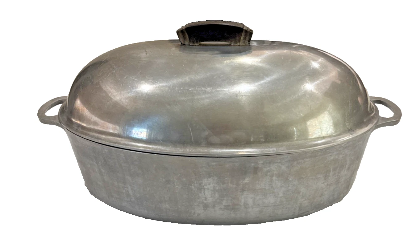 Vintage Household Institute Aluminum Dutch Oven Roaster Pan 10 qt 18 1/2" Oval