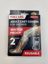 100 Waterproof Cast Covers for Shower Leg - 2pk Reusable Adult ... See Photos