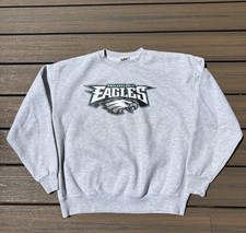 Vintage Philadelphia Eagles Lee Sport Gray Crewneck Sweatshirt Mens XL