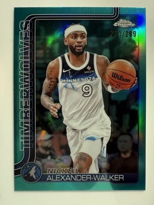 2025-26 Topps Chrome Nickeil Alexander Walker Teal Refractor /299 #193