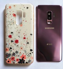 CASE COVER + BACKCOVER BATTERIA VIOLA Galaxy S9 Plus G965F + COPRI FOTOCAMERA @