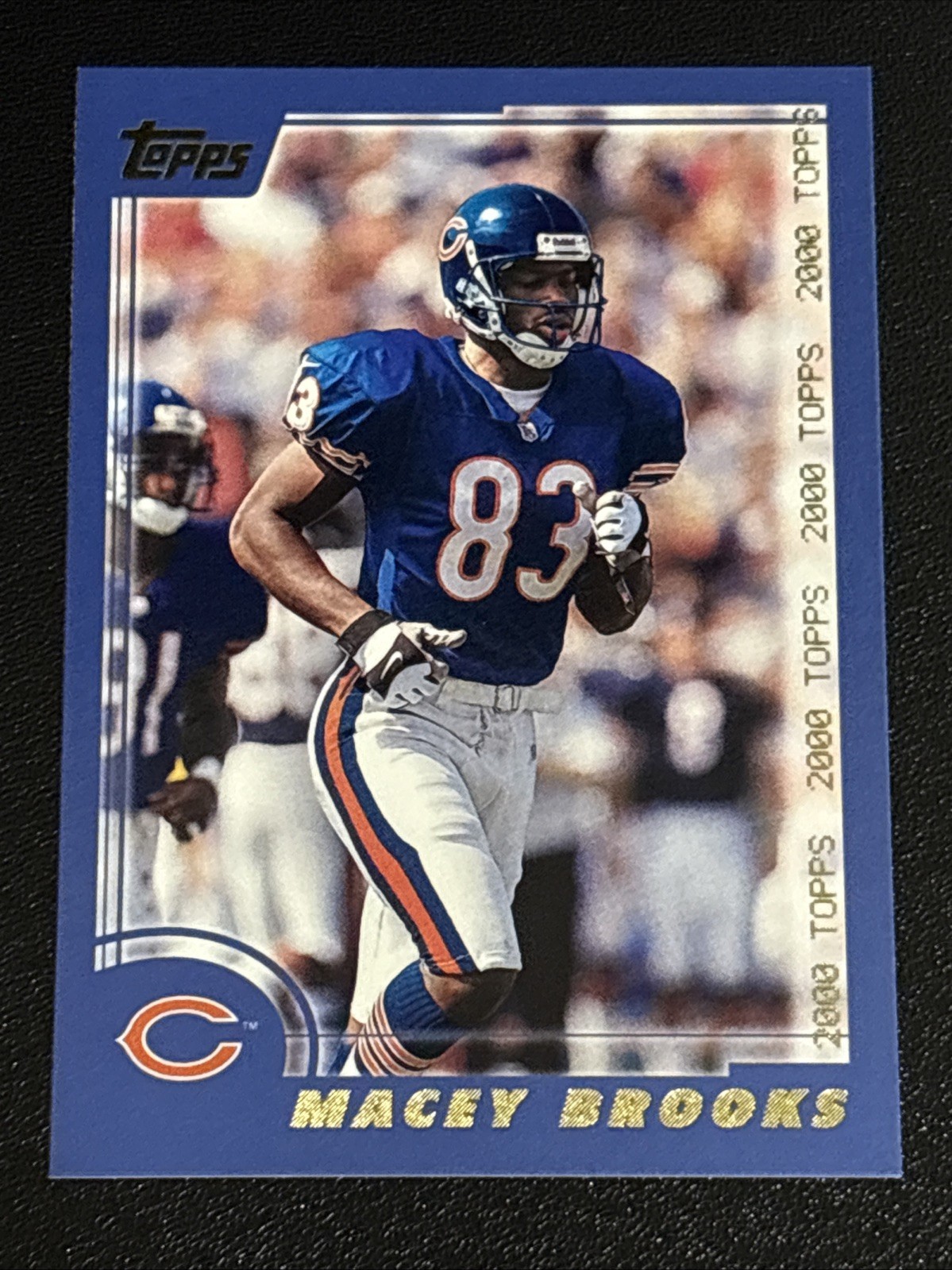 Football 2000 Topps Macey Brooks Chicago Bears Wide Receiver #76
