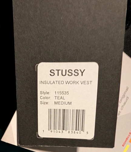 2021 STUSSY Men's 3M Green Insulated Work Vest Size Medium - NWT image 23