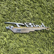 1950s T-bird Thunderbird Emblem Badge Logo Nameplate Aftermarket Ford Chrome Vtg 1950s T-bird Thunderbird Emblem Badge Logo Nameplate Aftermarket Ford Chrome Vtg